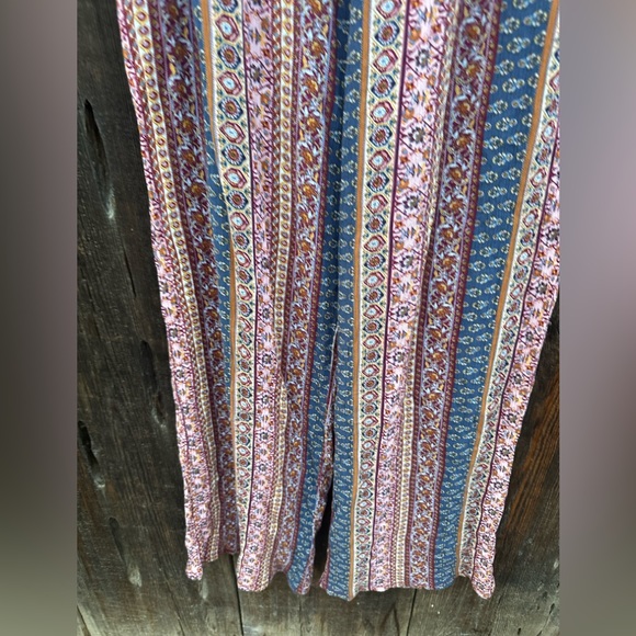 Three Dots Casual Boho Wide Leg Comfy Bohemian Elastic Waist Pants - Picture 6 of 14